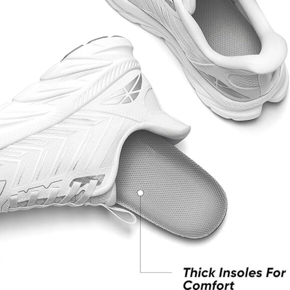 NWT BRAND NEW ALLSWIFT Women's Slip On Walking Shoes - White, US 9 - Picture 6 of 14